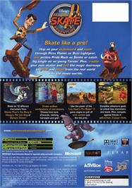 Box back cover for Disney's Extreme Skate Adventure on the Microsoft Xbox.