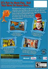 Box back cover for Dr. Seuss' The Cat In The Hat on the Microsoft Xbox.