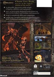 Box back cover for Enclave on the Microsoft Xbox.