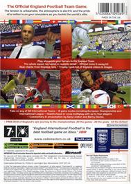 Box back cover for England International Football - 2004 Edition on the Microsoft Xbox.