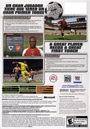 Box back cover for FIFA Football 2005 on the Microsoft Xbox.