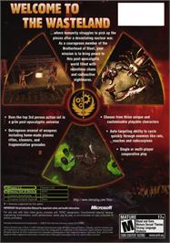 Box back cover for Fallout: Brotherhood of Steel on the Microsoft Xbox.