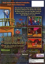 Box back cover for Futurama on the Microsoft Xbox.