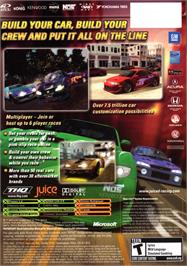 Box back cover for Juiced on the Microsoft Xbox.