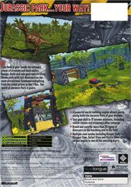Box back cover for Jurassic Park - Operation Genesis on the Microsoft Xbox.