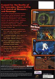 Box back cover for Mace Griffin - Bounty Hunter on the Microsoft Xbox.