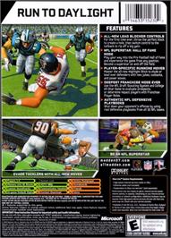 Box back cover for Madden Nfl 07 on the Microsoft Xbox.