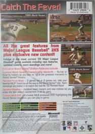 Box back cover for Major League Baseball 2K5 - World Series Edition on the Microsoft Xbox.