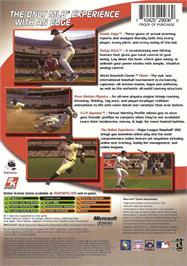 Box back cover for Major League Baseball 2k6 on the Microsoft Xbox.