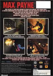 Box back cover for Max Payne on the Microsoft Xbox.