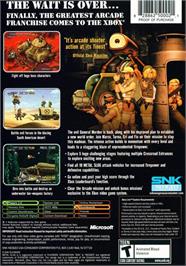 Box back cover for Metal Slug 3 on the Microsoft Xbox.