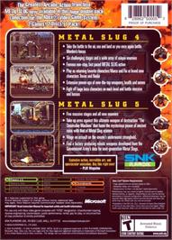 Box back cover for Metal Slug 4 & 5 on the Microsoft Xbox.