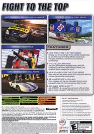 Box back cover for NASCAR 2005: Chase for the Cup on the Microsoft Xbox.