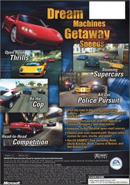 Box back cover for Need for Speed: Hot Pursuit 2 on the Microsoft Xbox.