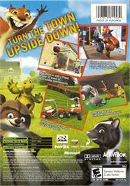 Box back cover for Over the Hedge on the Microsoft Xbox.