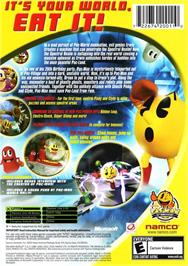 Box back cover for Pac-man World 3 on the Microsoft Xbox.