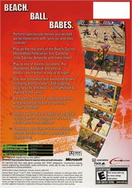 Box back cover for Pro Beach Soccer on the Microsoft Xbox.