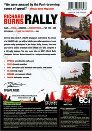 Box back cover for Richard Burns Rally on the Microsoft Xbox.