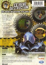 Box back cover for Robot Wars - Extreme Destruction on the Microsoft Xbox.