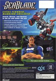 Box back cover for Seablade on the Microsoft Xbox.