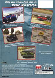 Box back cover for Sega GT 2002 on the Microsoft Xbox.