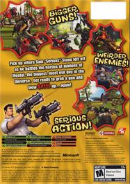 Box back cover for Serious Sam 2 on the Microsoft Xbox.