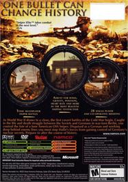 Box back cover for Sniper Elite: Berlin 1945 on the Microsoft Xbox.