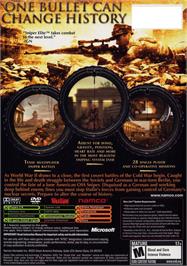 Box back cover for Sniper Elite on the Microsoft Xbox.