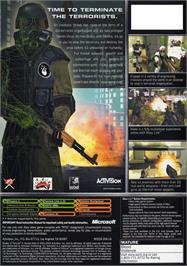 Box back cover for Soldier of Fortune II: Double Helix on the Microsoft Xbox.