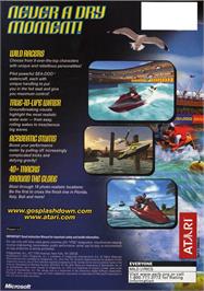 Box back cover for Splashdown on the Microsoft Xbox.