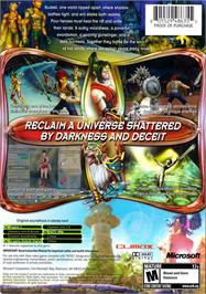 Box back cover for Sudeki on the Microsoft Xbox.