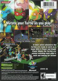 Box back cover for Teenage Mutant Ninja Turtles 3: Mutant Nightmare on the Microsoft Xbox.