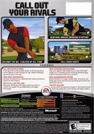 Box back cover for Tiger Woods Pga Tour 06 on the Microsoft Xbox.