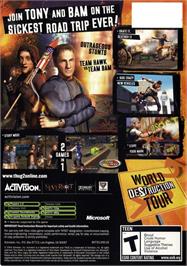 Box back cover for Tony Hawk's Underground 2 on the Microsoft Xbox.