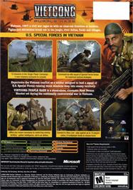 Box back cover for Vietcong: Purple Haze on the Microsoft Xbox.