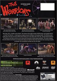 Box back cover for Warriors on the Microsoft Xbox.