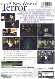 Box back cover for WinBack 2: Project Poseidon on the Microsoft Xbox.