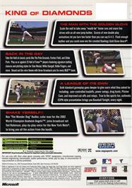Box back cover for World Series Baseball 2K3 on the Microsoft Xbox.