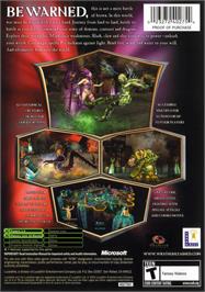 Box back cover for Wrath Unleashed on the Microsoft Xbox.