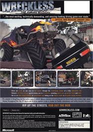 Box back cover for Wreckless - The Yakuza Missions on the Microsoft Xbox.