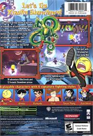 Box back cover for Xiaolin Showdown on the Microsoft Xbox.