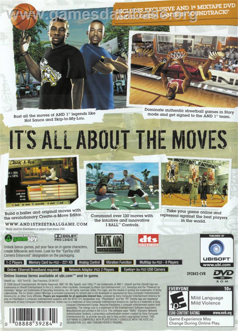 AND 1 Streetball - Microsoft Xbox - Artwork - Box Back