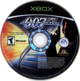 Artwork on the CD for 007: Agent Under Fire on the Microsoft Xbox.