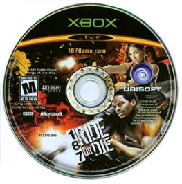 Artwork on the CD for 187: Ride or Die on the Microsoft Xbox.