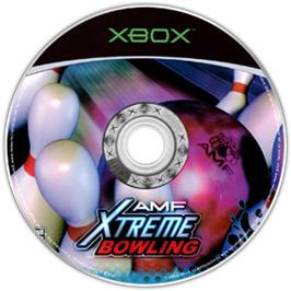 Artwork on the CD for AMF Xtreme Bowling on the Microsoft Xbox.