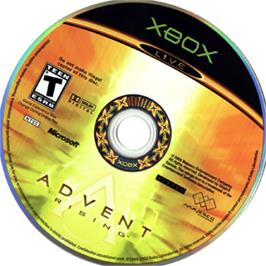 Artwork on the CD for Advent Rising on the Microsoft Xbox.