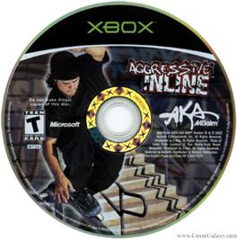Artwork on the CD for Aggressive Inline on the Microsoft Xbox.