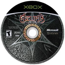 Artwork on the CD for Azurik: Rise of Perathia on the Microsoft Xbox.