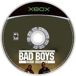 Artwork on the CD for Bad Boys: Miami Takedown on the Microsoft Xbox.