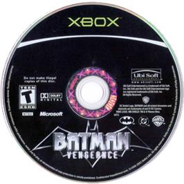 Artwork on the CD for Batman - Vengeance on the Microsoft Xbox.